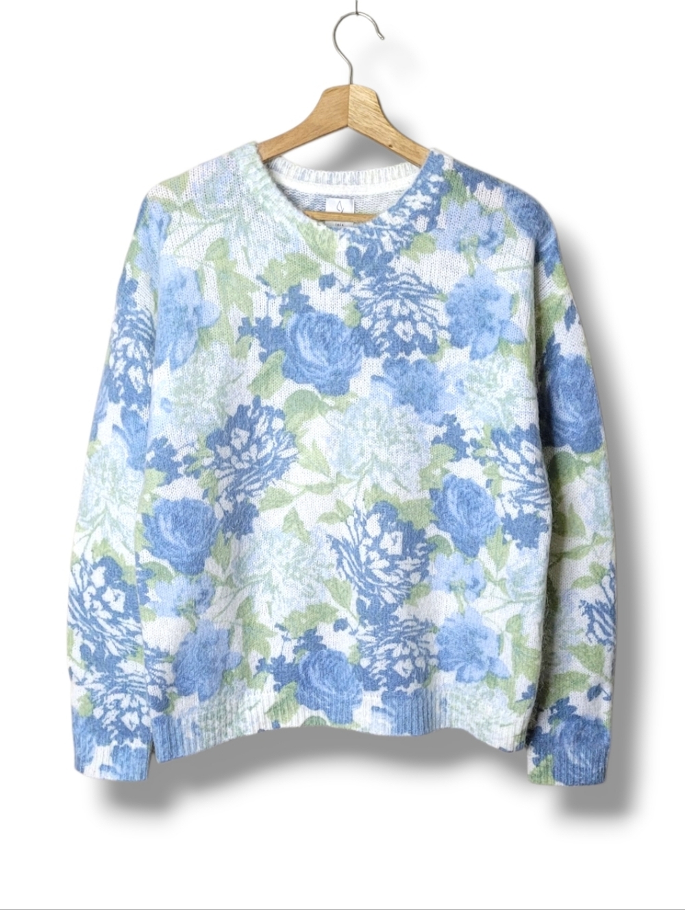 Joie Floral Crewneck Mohair Sweater Size M